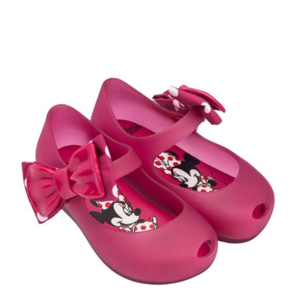 NEW MINI MELISSA kids ultragirl+minnie ii bow sandals in pink - Picture 1 of 1